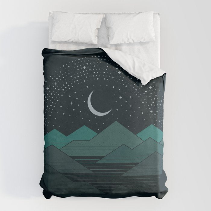 Between The Mountains And The Stars Duvet Cover Gallery Image 1