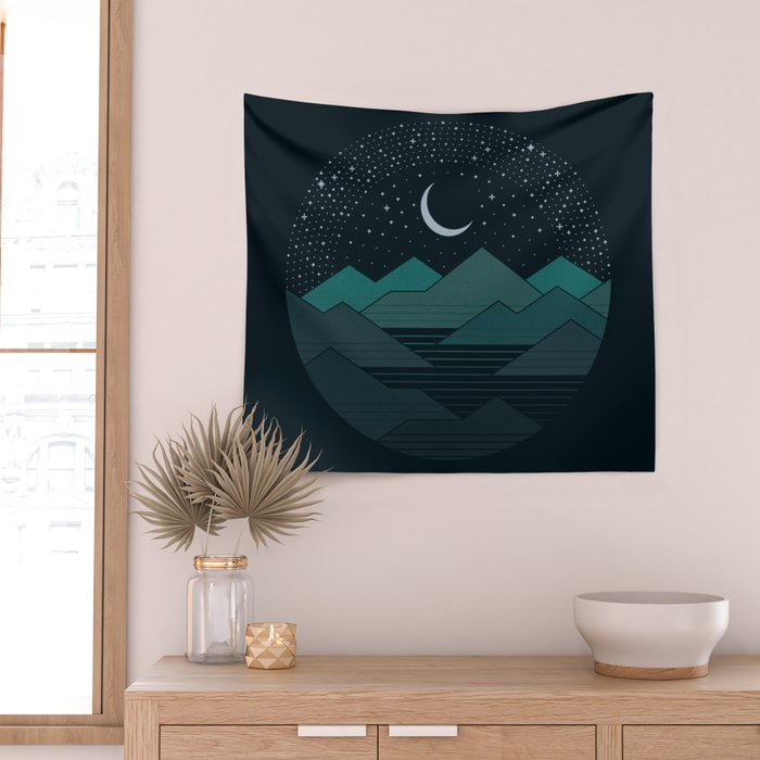 Between The Mountains And The Stars Wall Tapestry Gallery Image 2