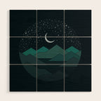 Between The Mountains And The Stars Wood Wall Art Gallery Image 1