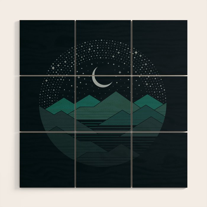 Between The Mountains And The Stars Wood Wall Art Gallery Image 1