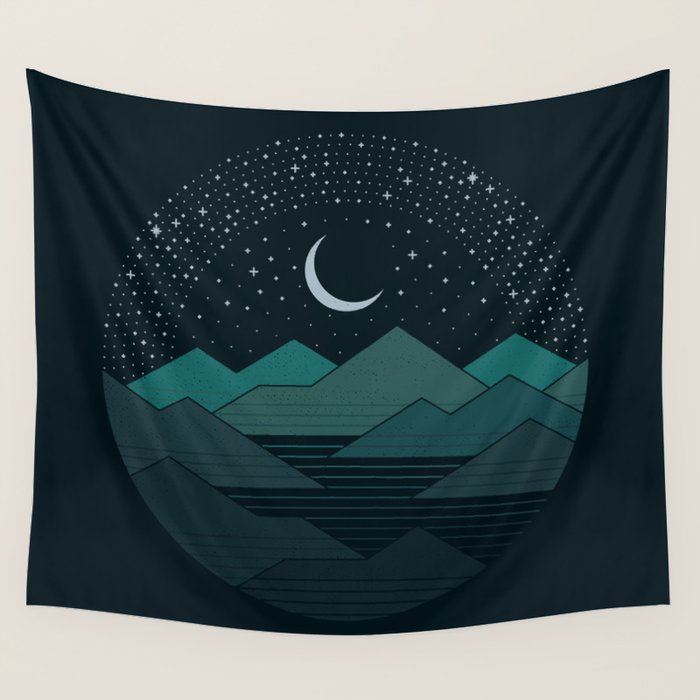 Between The Mountains And The Stars Wall Tapestry Gallery Image 4
