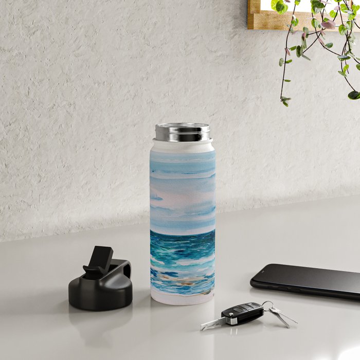 Cabo Beach Mexico Watercolor #1 Water Bottle Gallery Image 5