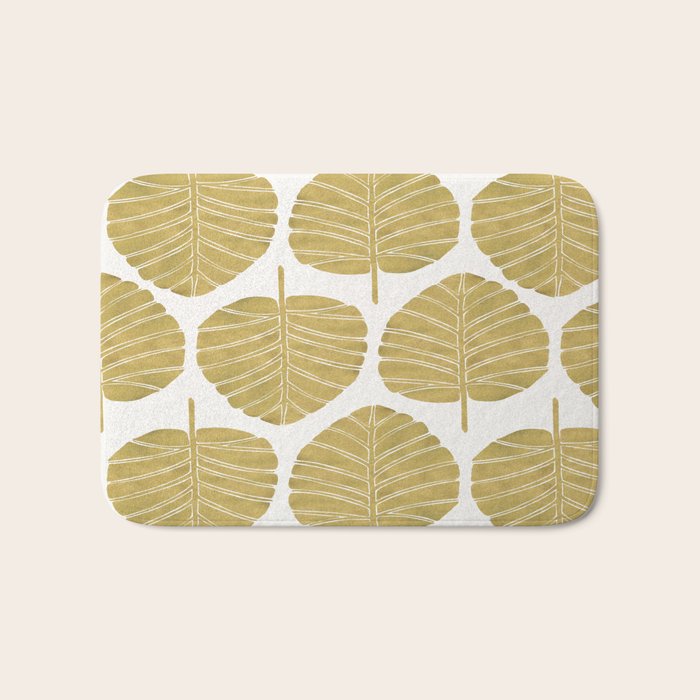 Elephant Ear Alocasia - Gold Palette Bath Mat Gallery Image 1