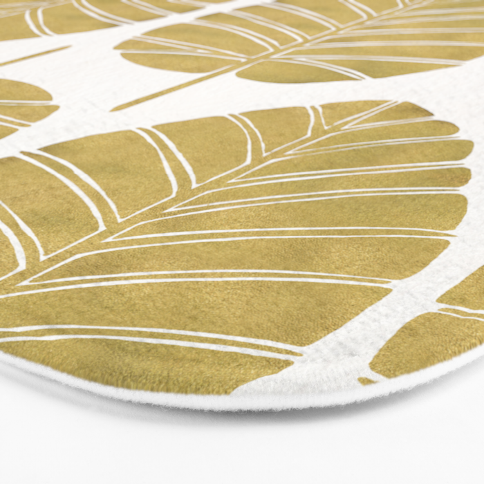 Elephant Ear Alocasia - Gold Palette Bath Mat Gallery Image 3