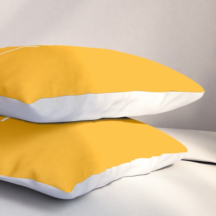 Florals Looking Up - Yellow Pillow Sham Gallery Image 3