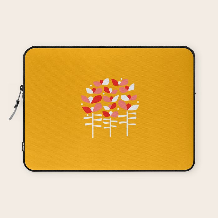 Florals Looking Up - Yellow Laptop Sleeve Gallery Image 1