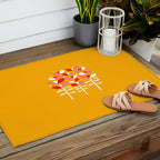 Florals Looking Up - Yellow Outdoor Rug Gallery Image 2