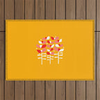 Florals Looking Up - Yellow Outdoor Rug Gallery Image 1