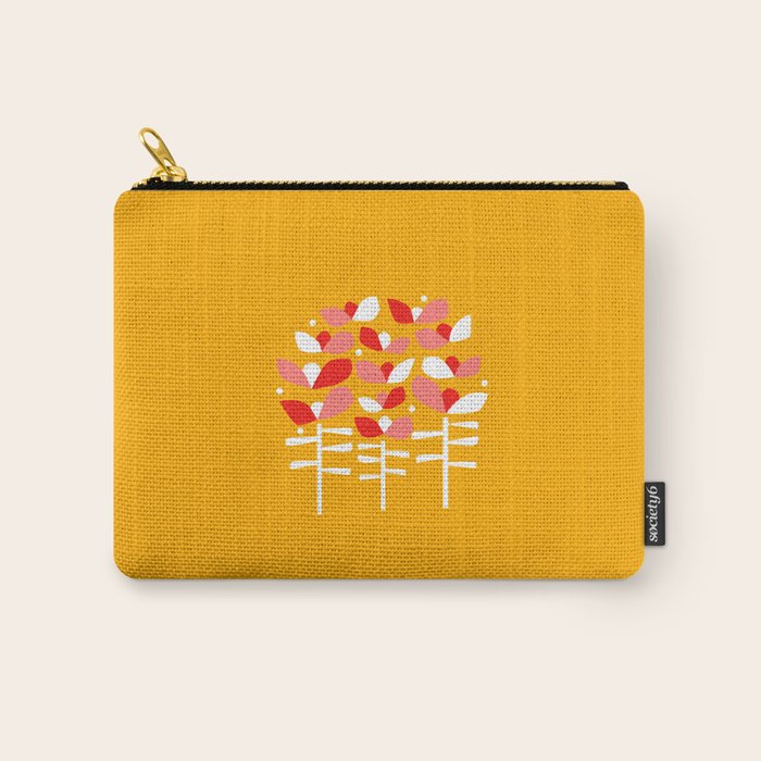 Florals Looking Up - Yellow Carry All Pouch Gallery Image 1