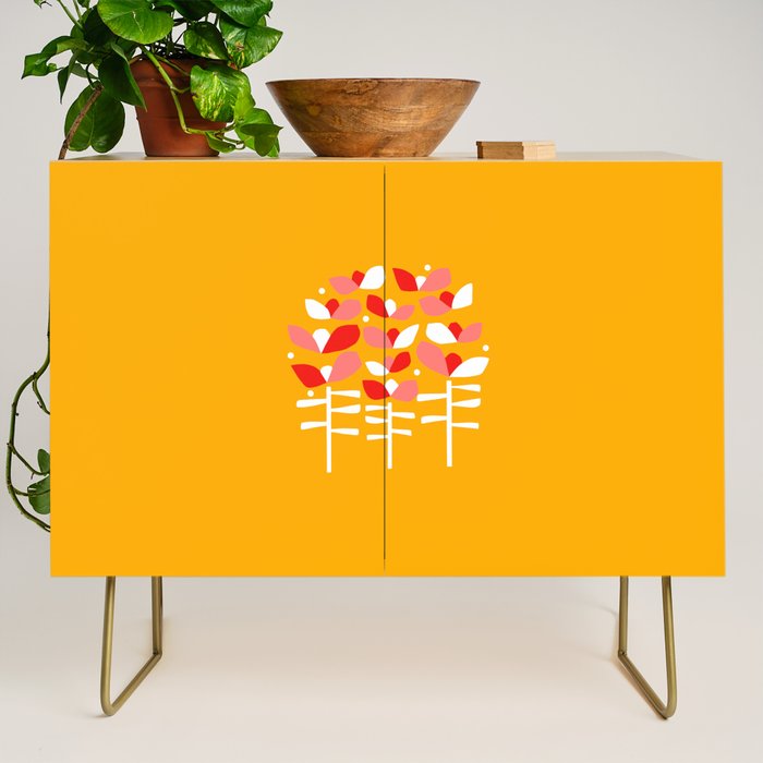Florals Looking Up - Yellow Credenza Gallery Image 1