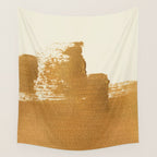 Abstract Paint Brush Stroke 2 - Gold Wall Tapestry Gallery Image 4