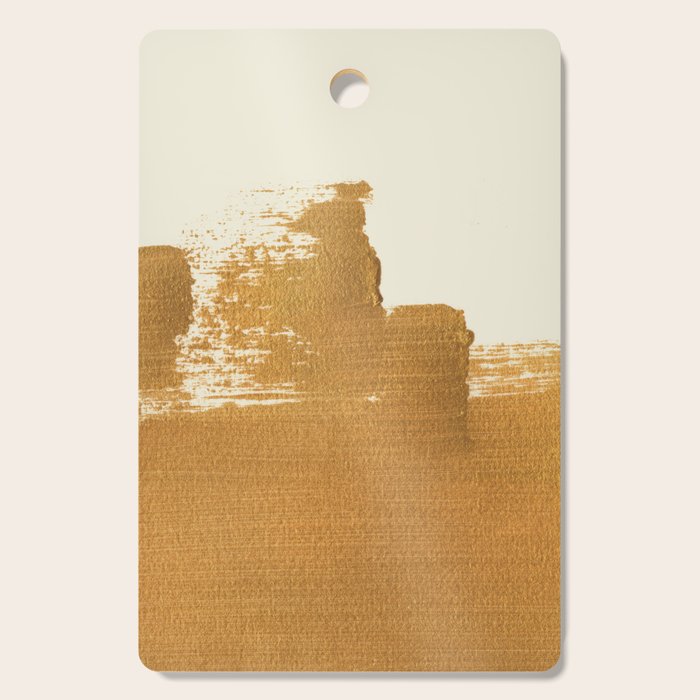 Abstract Paint Brush Stroke 2 - Gold Cutting Board Gallery Image 1