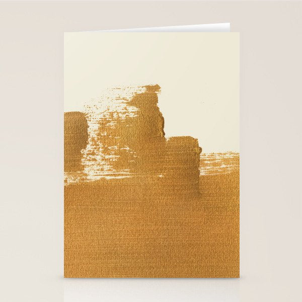 Abstract Paint Brush Stroke 2 - Gold Stationery Card Gallery Image 2