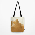 Abstract Paint Brush Stroke 2 - Gold Tote Bag Gallery Image 2