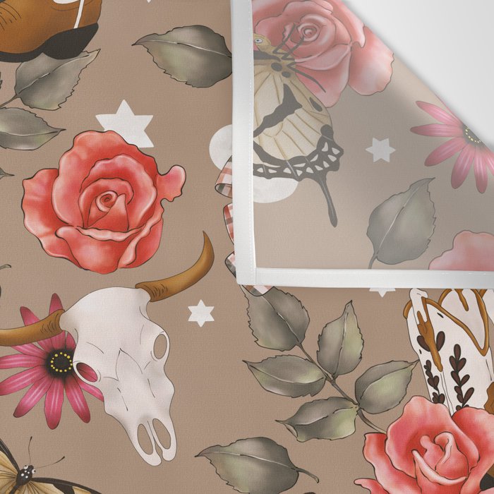 Cowboy Spirit Blooms Wall Tapestry Gallery Image 3