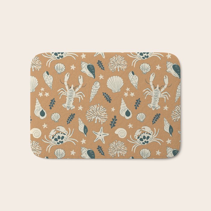 Crustaceans Seashells Bath Mat Gallery Image 1