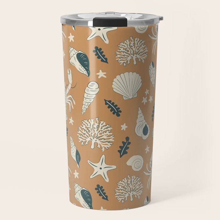 Crustaceans Seashells Travel Mug Gallery Image 1