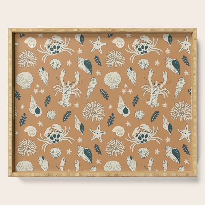 Crustaceans Seashells Serving Tray Gallery Image 1