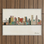 portland skyline Outdoor Rug Gallery Image 1
