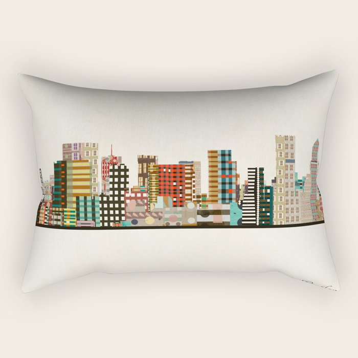 portland skyline Rectangular Pillow Gallery Image 2