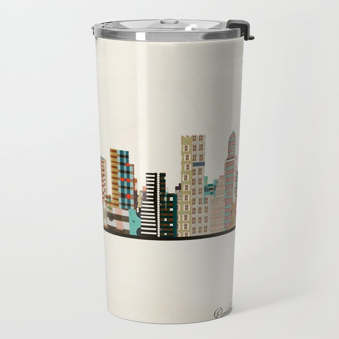 portland skyline Travel Mug Gallery Image 2