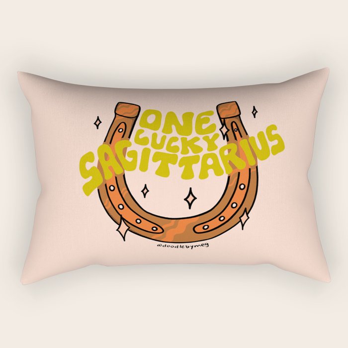 One Lucky Sagittarius Rectangular Pillow Gallery Image 1