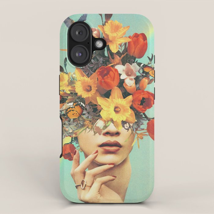 Baby's in bloom - Rainbow, flowers, birds,  butterflies iPhone Case Gallery Image 1