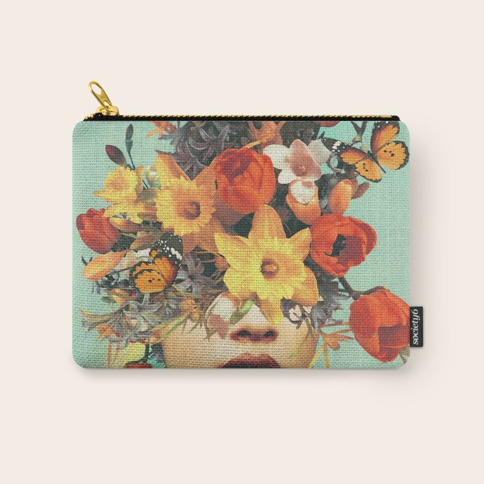 Baby's in bloom - Rainbow, flowers, birds,  butterflies Carry All Pouch Gallery Image 1