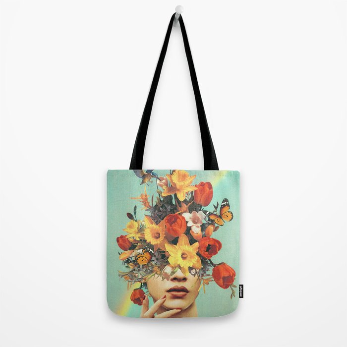 Baby's in bloom - Rainbow, flowers, birds,  butterflies Tote Bag Gallery Image 2