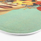 Baby's in bloom - Rainbow, flowers, birds,  butterflies Bath Mat Gallery Image 3