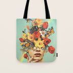 Baby's in bloom - Rainbow, flowers, birds,  butterflies Tote Bag Gallery Image 1