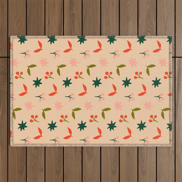 Festive Harmony - seamless Christmas pattern Outdoor Rug Gallery Image 1
