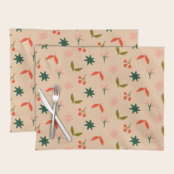 Festive Harmony - seamless Christmas pattern Placemat Gallery Image 1