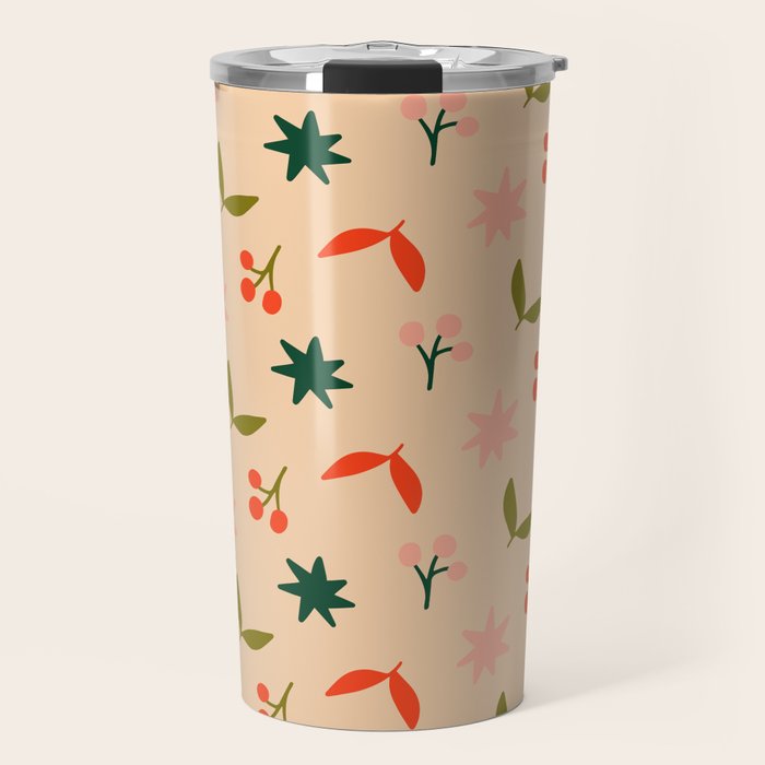 Festive Harmony - seamless Christmas pattern Travel Mug Gallery Image 1