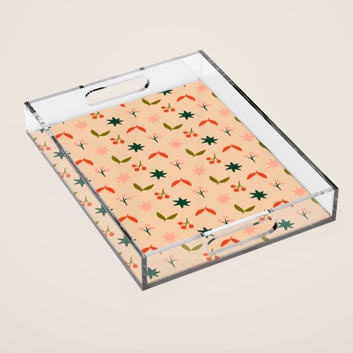 Festive Harmony - seamless Christmas pattern Acrylic Tray Gallery Image 1