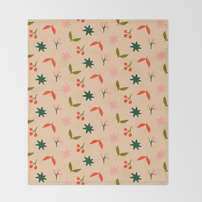 Festive Harmony - seamless Christmas pattern Throw Blanket Gallery Image 2