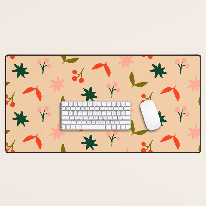 Festive Harmony - seamless Christmas pattern Desk Mat Gallery Image 1
