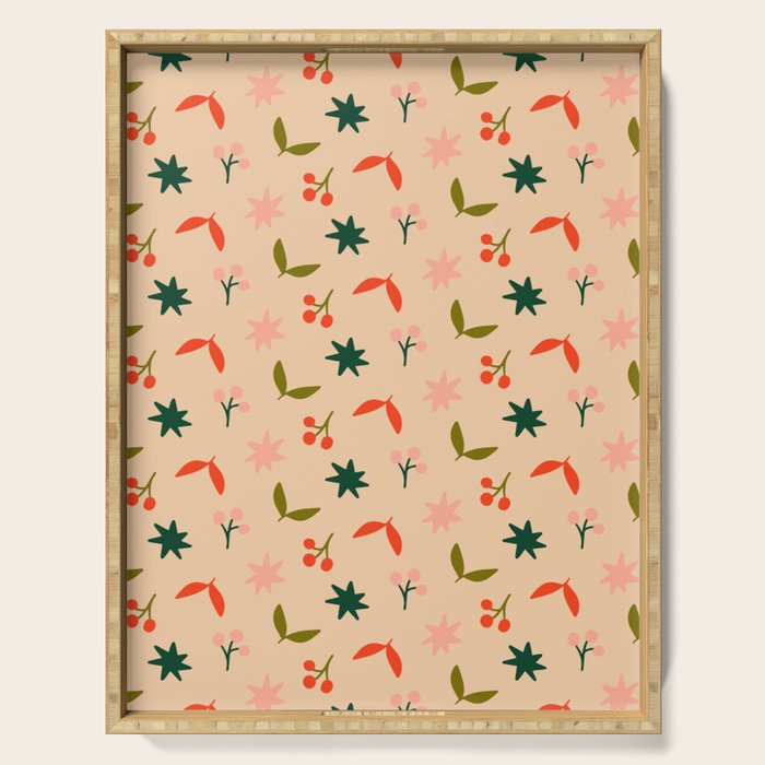 Festive Harmony - seamless Christmas pattern Serving Tray Gallery Image 1