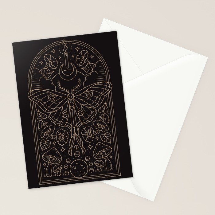 Moon Moth Stationery Card Gallery Image 2