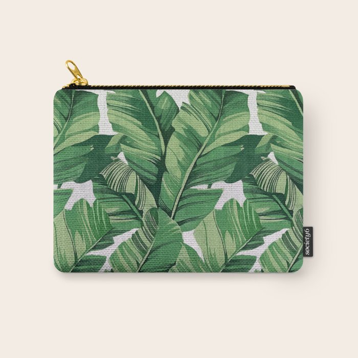 Tropical banana leaves V Carry All Pouch Gallery Image 1