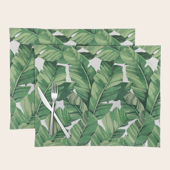 Tropical banana leaves V Placemat Gallery Image 1