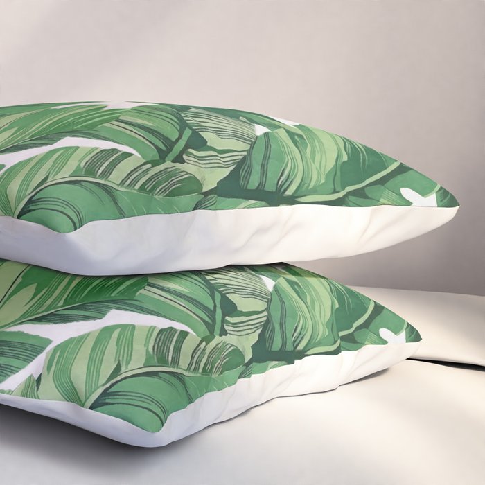 Tropical banana leaves V Pillow Sham Gallery Image 3