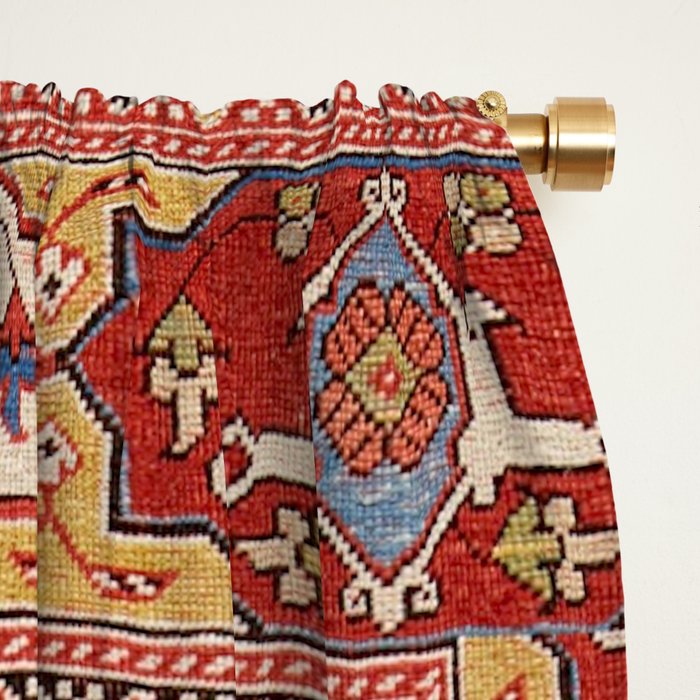 Antique Turkish Warm Brick Red Anatolian Oushak  Window Curtain Gallery Image 2