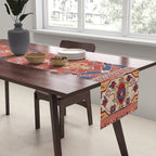 Antique Turkish Warm Brick Red Anatolian Oushak  Table Runner Gallery Image 2