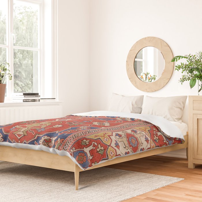 Antique Turkish Warm Brick Red Anatolian Oushak  Duvet Cover Gallery Image 2