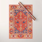 Antique Turkish Warm Brick Red Anatolian Oushak  Wrapping Paper Gallery Image 1