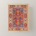Antique Turkish Warm Brick Red Anatolian Oushak  Mini Art Print Gallery Image 1