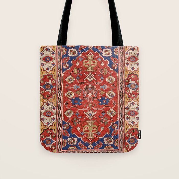 Antique Turkish Warm Brick Red Anatolian Oushak  Tote Bag Gallery Image 1