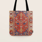 Antique Turkish Warm Brick Red Anatolian Oushak  Tote Bag Gallery Image 1