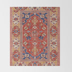 Antique Turkish Warm Brick Red Anatolian Oushak  Throw Blanket Gallery Image 2
